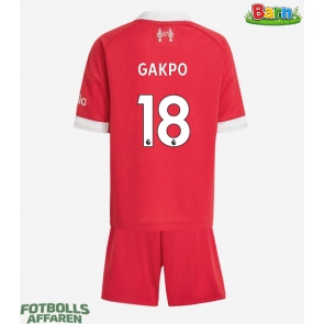 Liverpool Cody Gakpo #18 Hemmaställ Barn 2025-26 Kortärmad (+ Korta byxor)